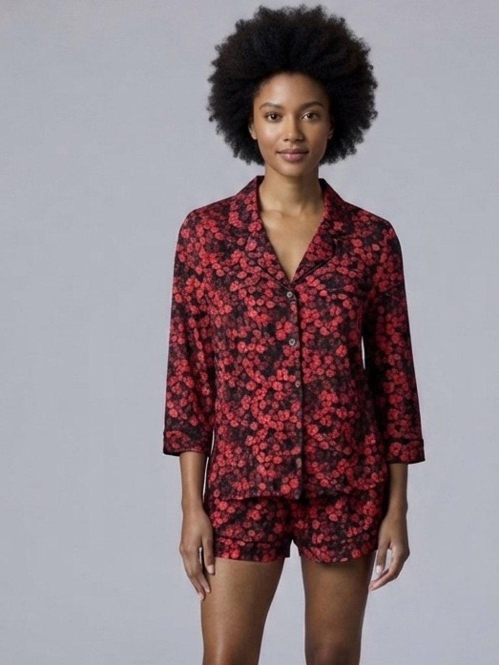 Simply Vera Vera Wang Red Floral Sleepwear Set